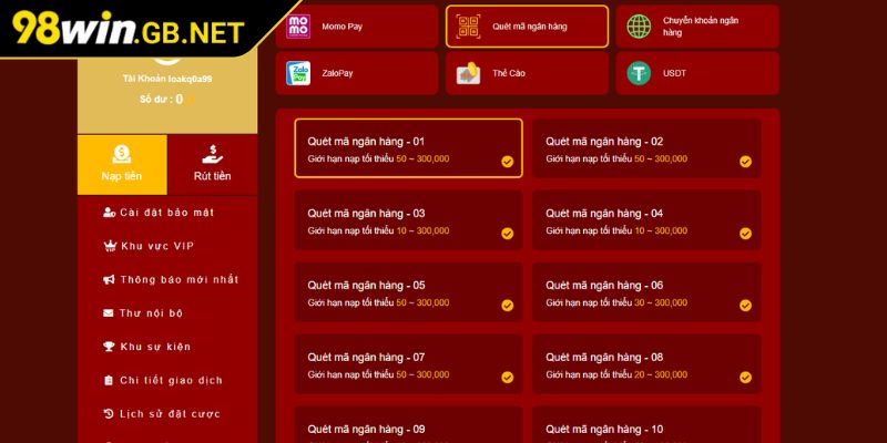 Giao dịch qua QR Code