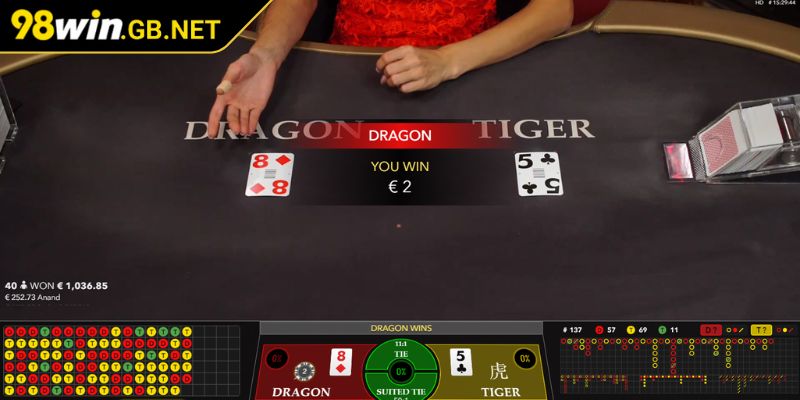 Rồng Hổ 98WIN – Bí Quyết Chơi Luôn Thắng 100% Từ Cao Thủ 2 Luật chơi Dragon Tiger dễ hiểu cho các tân binh