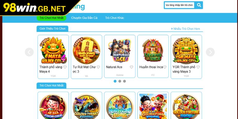 Sảnh MG 98win – Điểm Đến Lý Tưởng Cho Người Đam Mê Bắn Cá 1 Tổng quan về sảnh MG tại 98Win