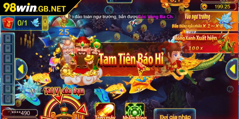 Cách chơi Tam Tiên Bắn Cá