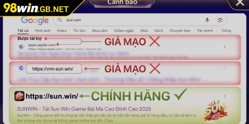 Lý do cổng game Sunwin bị giả mạo